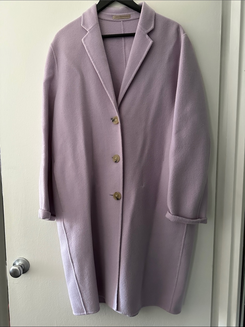 Acne Studios oversized lilac wool and cashmere coat